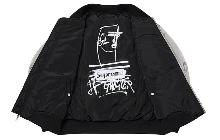 Куртка Supreme x Jean Paul Gaultier Reversible Backpack MA-1 Silver - изображение 3