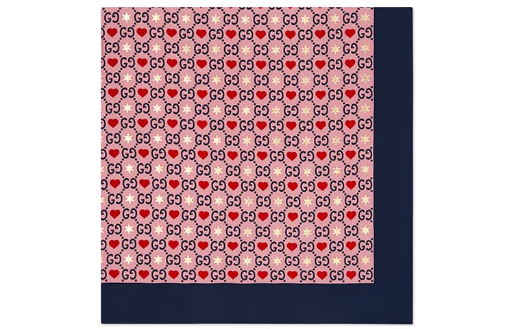 Платок Gucci Silk Scarf Pink GG - изображение 2