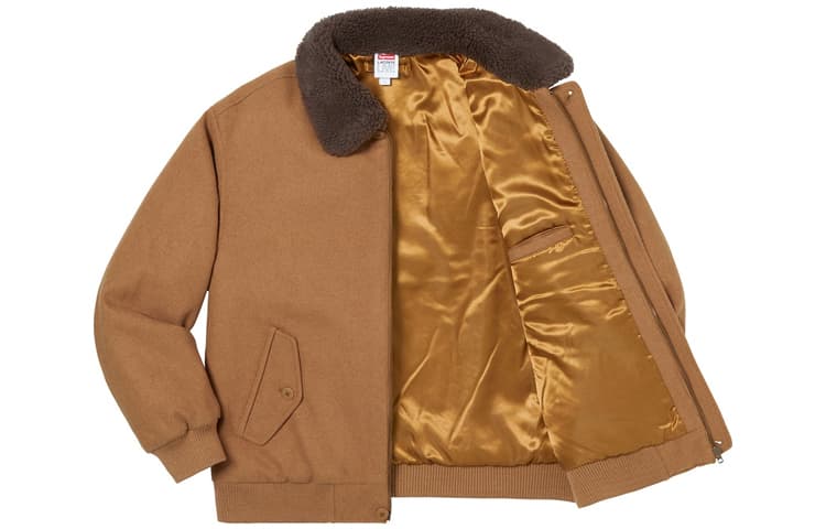 Куртка Supreme x LACOSTE FW19 Bomber Jacket Light Brown - изображение 3