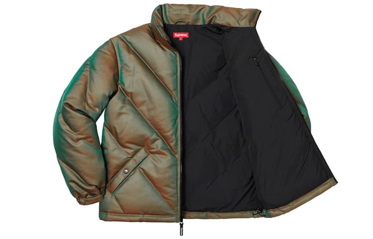 Куртка Supreme FW19 Week 11 Iridescent Puffy Jacket Green - изображение 2