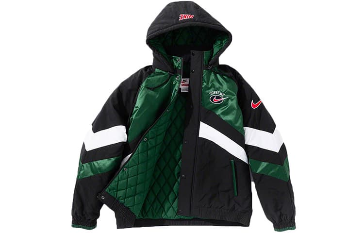 Куртка Supreme x Nike SS19 Waterproof Nylon Jacket Green - изображение 3