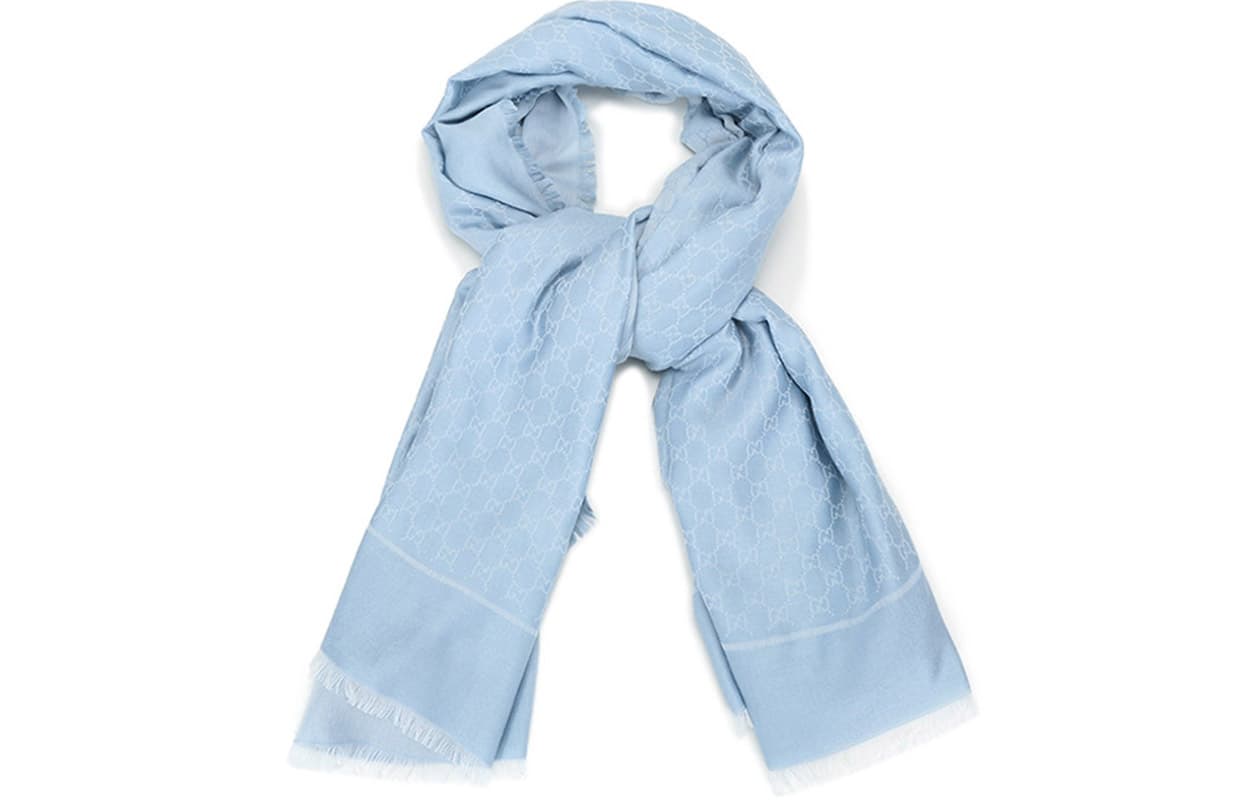 Шарф Gucci FW20 Wool Blend Scarf Light Blue - изображение 1