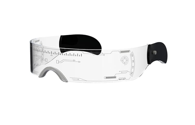 Очки AAJF Y2K Cyberpunk LED Sunglasses White - изображение 2