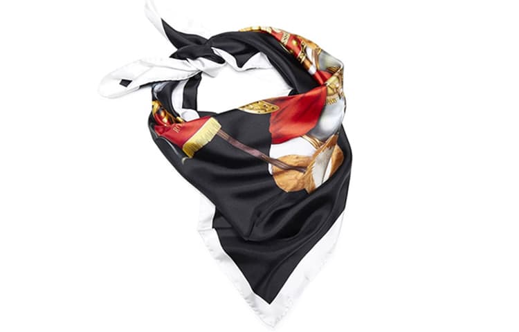 Платок Moschino Roma Teddy Bear Silk Scarf Black - изображение 4