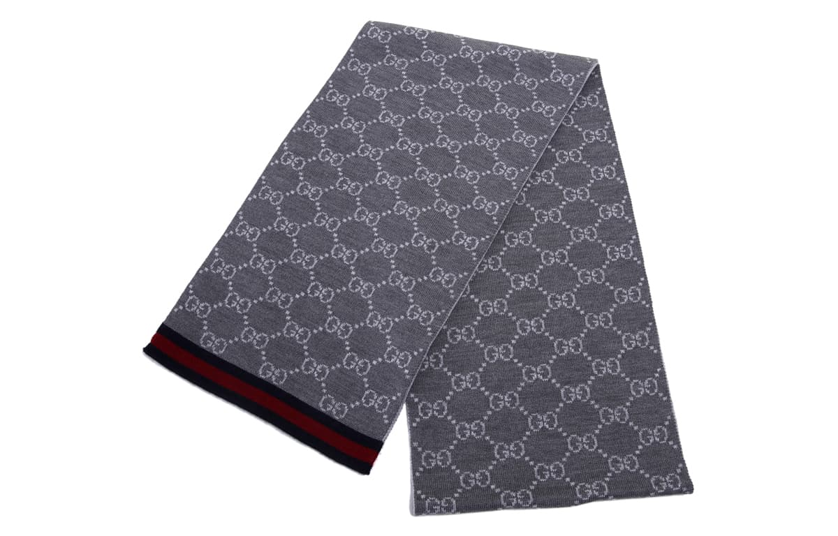Шарф Gucci Wool Scarf Gray - изображение 3