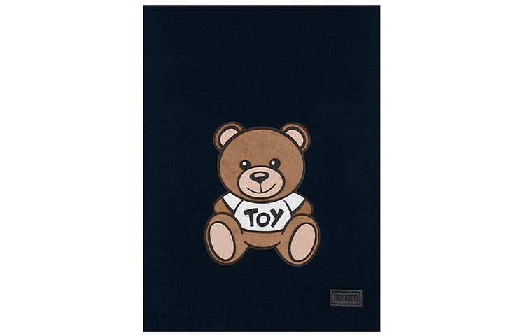 Шарф MOSCHINO Teddy Wool Scarf Navy - изображение 1