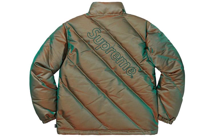 Куртка Supreme FW19 Week 11 Iridescent Puffy Jacket Green - изображение 3