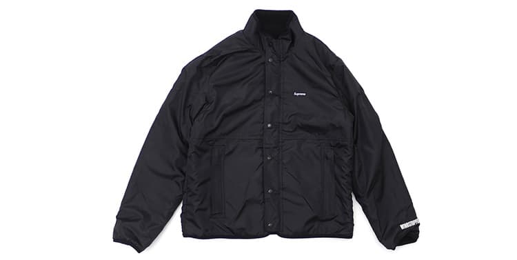 Куртка Supreme FW18 Reversible Logo Fleece Jacket Black - изображение 2
