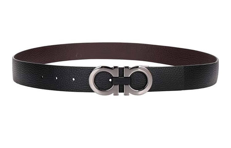 Ремень Ferragamo Reversible Smooth Buckle Belt Black Walnut 3.5cm - изображение 4