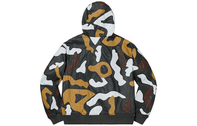 Куртка Supreme FW19 Camo Leather Hooded Jacket - изображение 2
