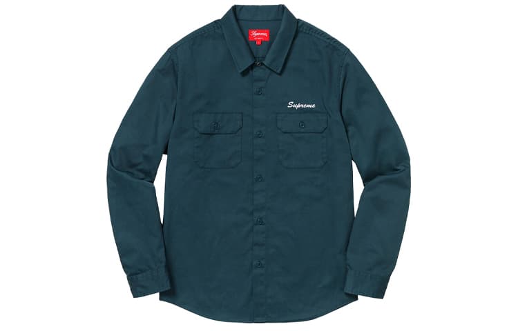 Рубашка Supreme FW18 Mike Kelley AhhYouth! Work Shirt Navy - изображение 2