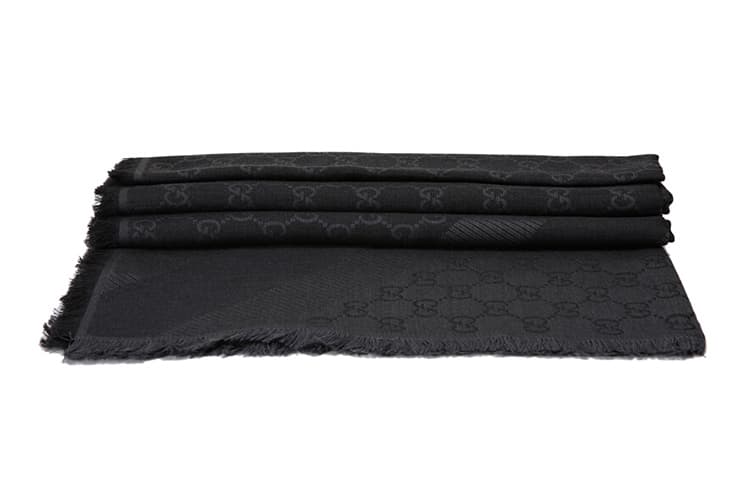 Шарф Gucci Tassel Monogram Scarf Dark Grey - изображение 2