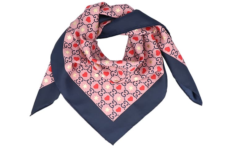 Платок Gucci Silk Scarf Pink GG - изображение 3