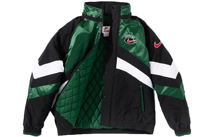 Куртка Supreme x Nike SS19 Waterproof Nylon Jacket Green - изображение 4