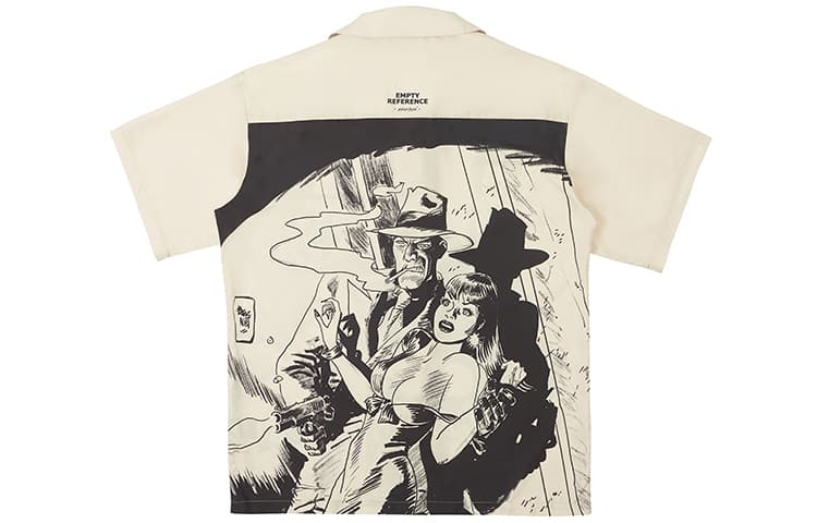 Рубашка EMPTY REFERENCE Retro Comic Print Shirt Beige - изображение 2