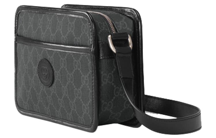 Сумка через плечо Gucci GG Logo Leather Box Bag Black - изображение 2