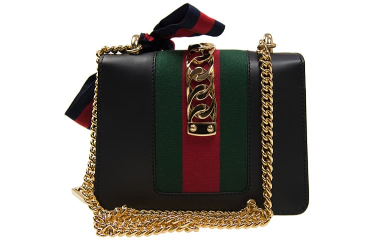 Сумка через плечо Gucci Sylvie Mini Black - изображение 3