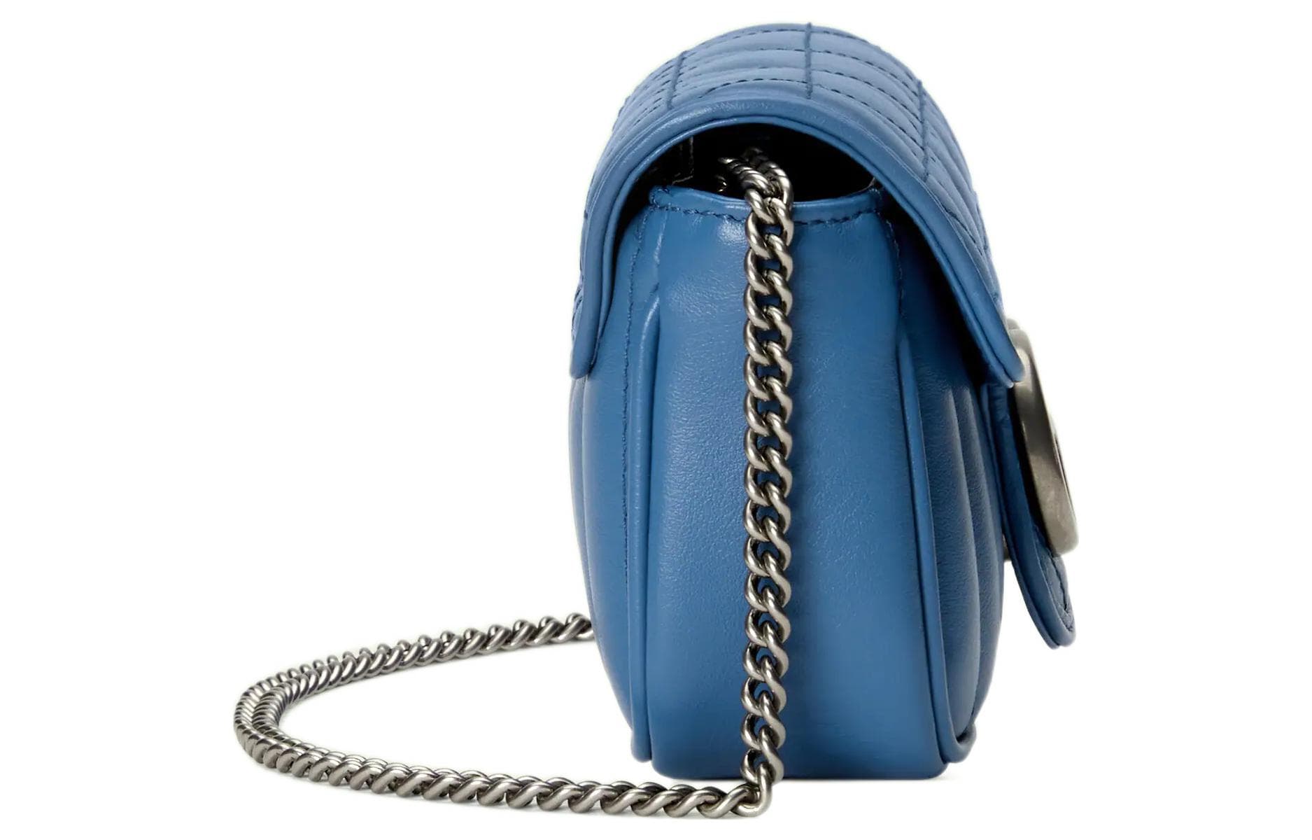 Сумка через плечо Gucci GG Marmont Mini Blue - изображение 4
