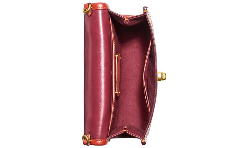 Сумка COACH Kip 18 Red Brown - изображение 3