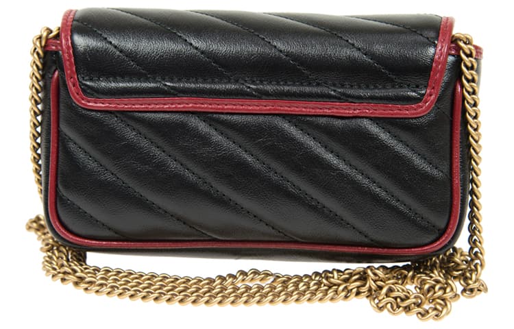 Сумка через плечо Gucci Marmont Mini Black/Red - изображение 3