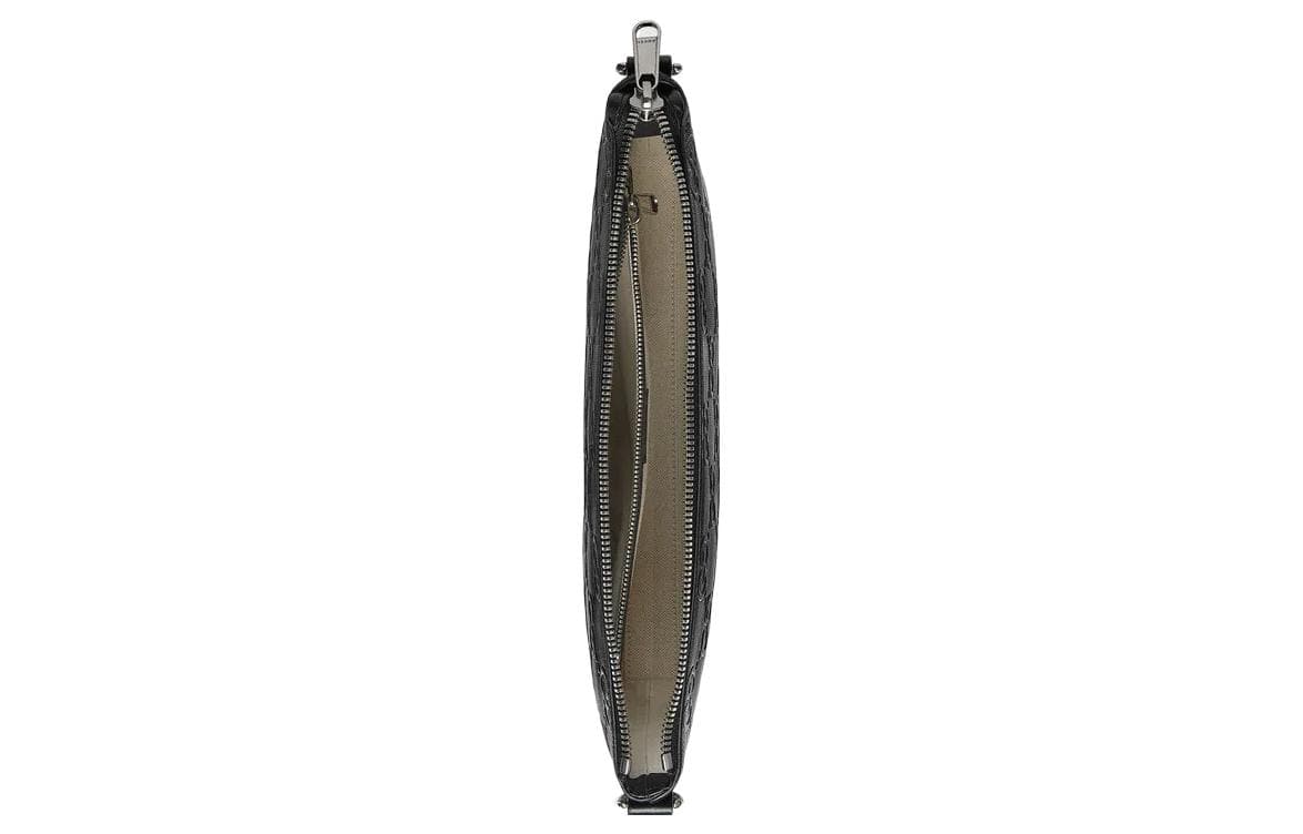 Сумка Gucci Leather Messenger Clutch Black - изображение 5