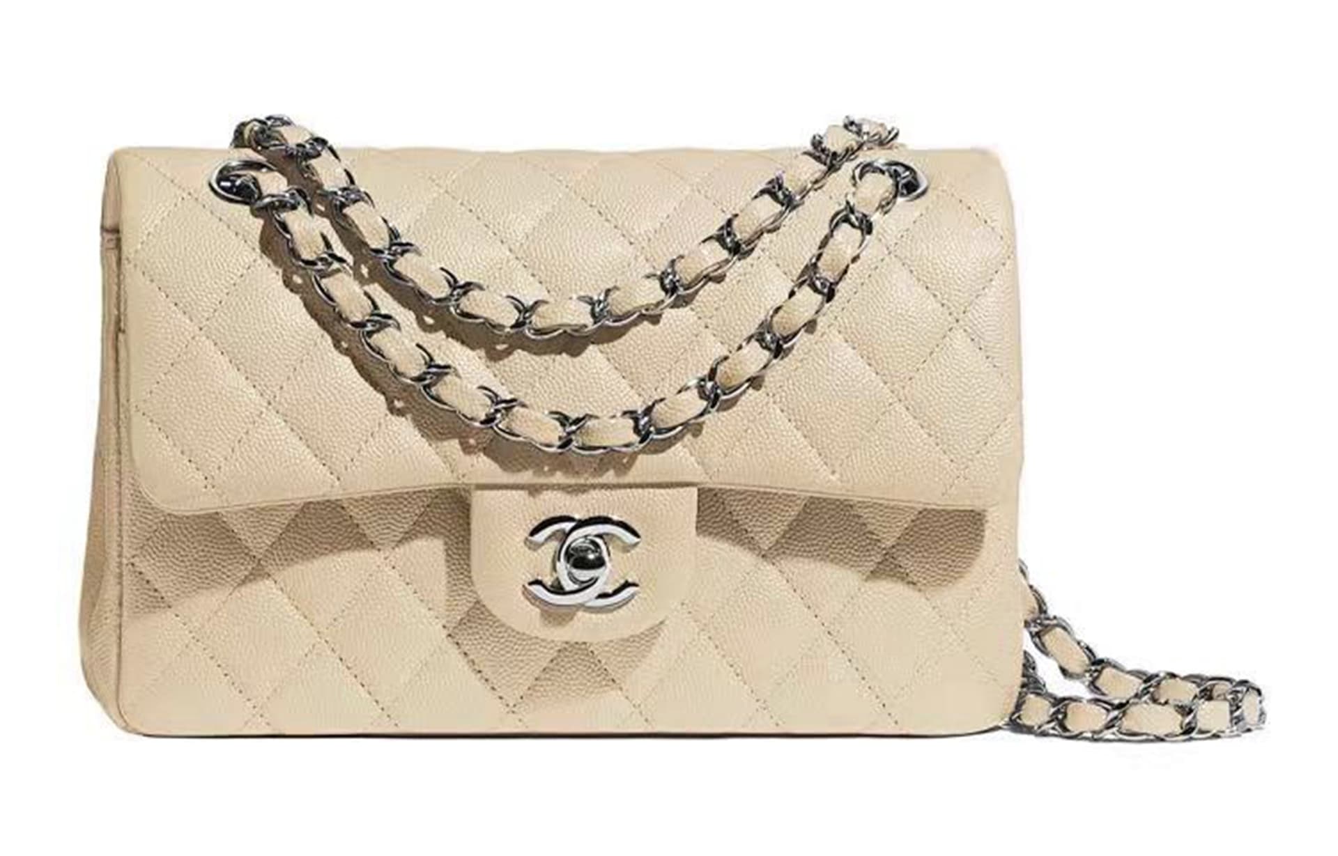 Сумка через плечо Chanel Quilted Calfskin Shoulder Bag Beige - изображение 1
