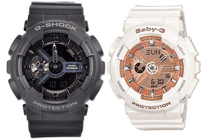 Часы Casio G-Shock GA-110-1B + Baby-G BA-110-7A1 - изображение 1