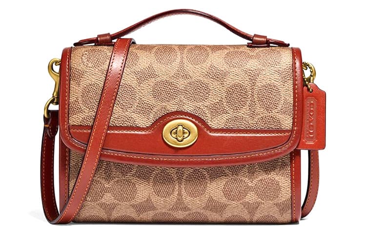 Сумка COACH Kip 18 Red Brown - изображение 1