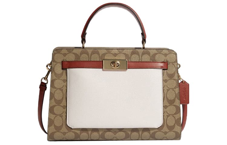 Сумка COACH Lane 32 Tote Bag Khaki White - изображение 1