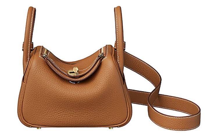 Сумка через плечо HERMES Lindy Mini 19 Taurillon Clemence 37 Gold - изображение 1