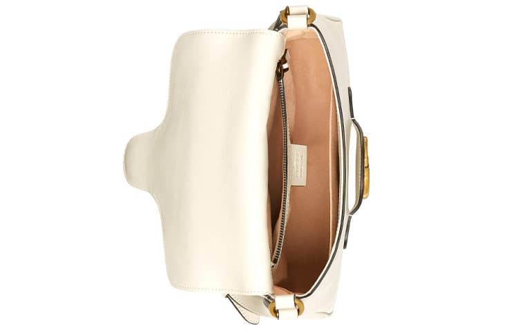 Сумка через плечо Gucci Leather Messenger Bag White - изображение 7