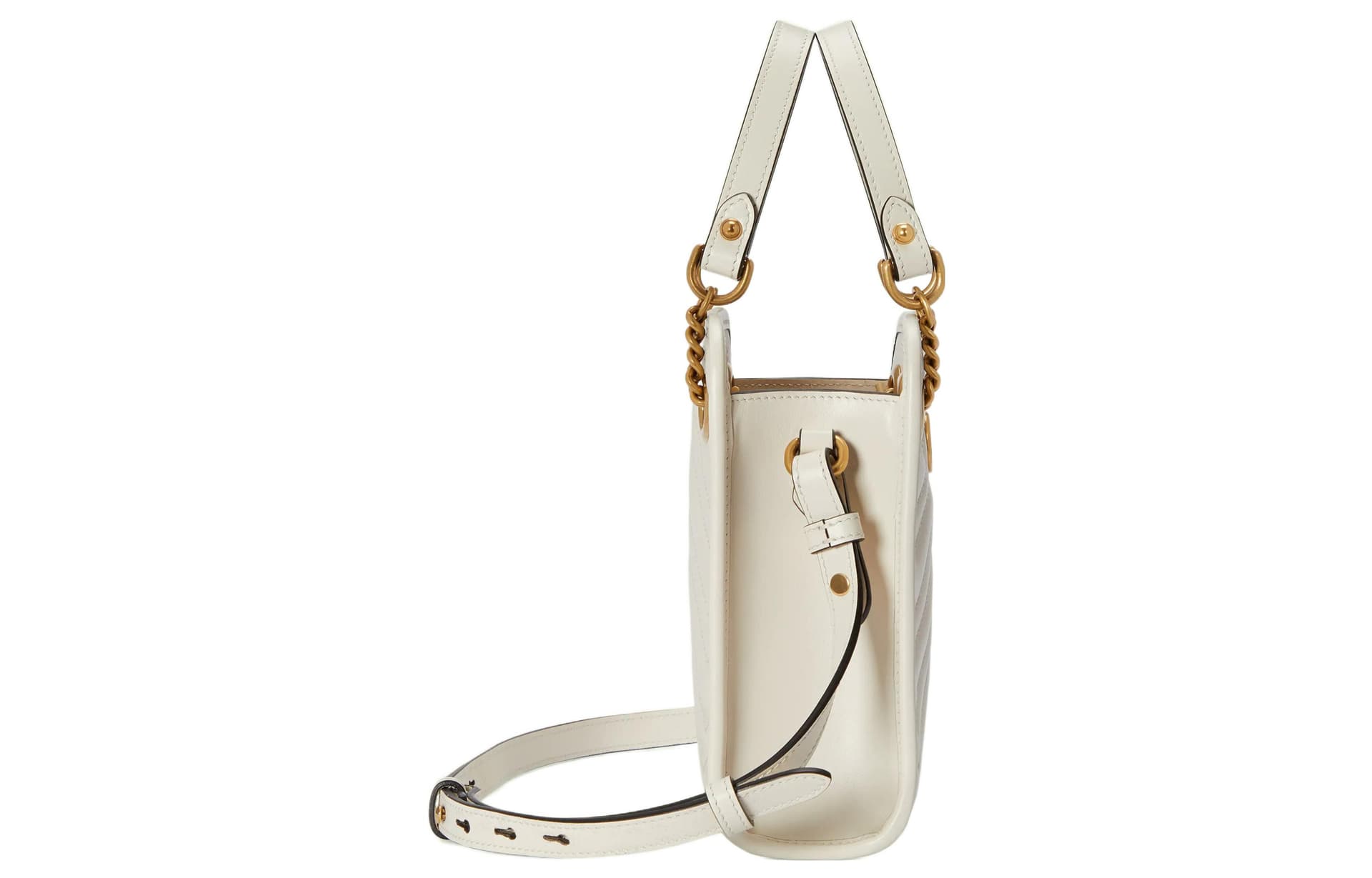 Сумка Gucci Marmont Mini Tote Bag White - изображение 4