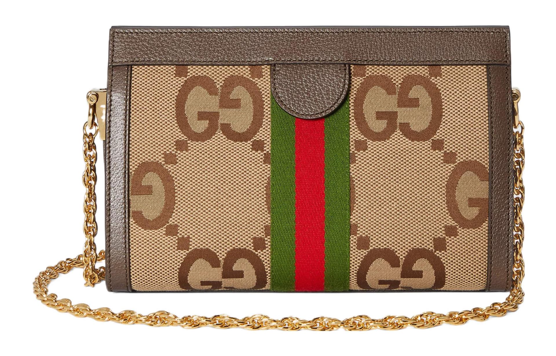 Сумка через плечо Gucci Ophidia Beige Brown - изображение 7