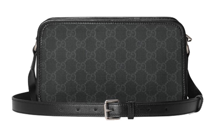 Сумка через плечо Gucci GG Logo Leather Box Bag Black - изображение 3