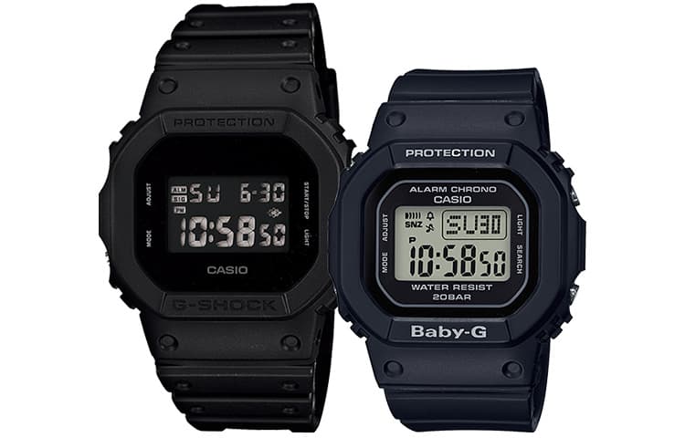 Часы Casio G-Shock DW-5600BB-1PR & Baby-G BGD-560-1PR - изображение 1