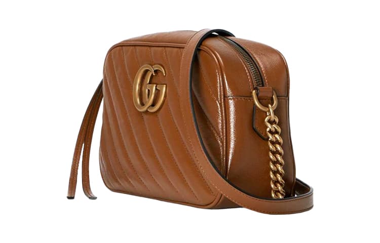 Мини-сумка Gucci GG Marmont Camera Bag Brown - изображение 2