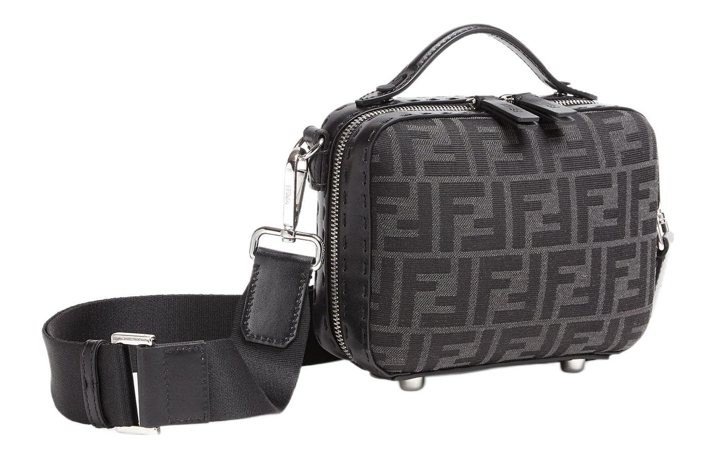 Сумка Fendi Logo Canvas Mini Shoulder Bag Gray - изображение 3