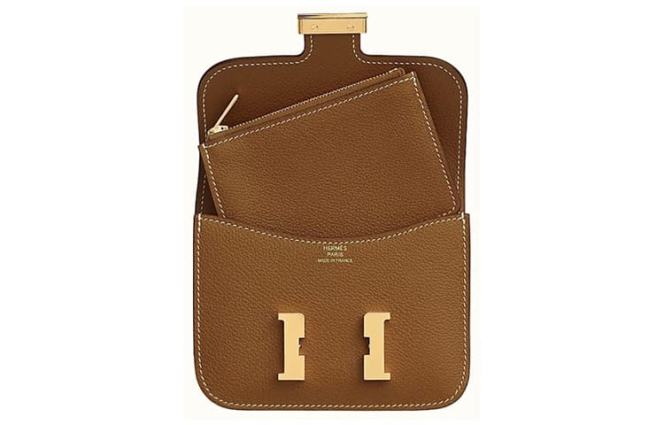 Поясная сумка HERMES Constance Slim Evercolor 37 Gold - изображение 3