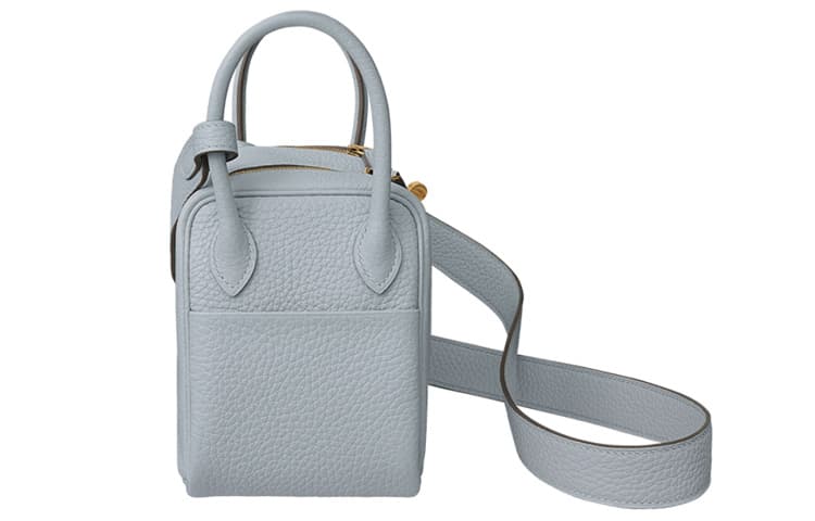 Сумка через плечо HERMES Lindy 19 Taurillon Clemence 08 Bleu Pale - изображение 2