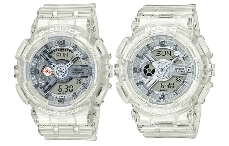 Часы CASIO G-SHOCK BABY-G 200 55*51.2mm GA-110CR-7A+BA-110CR-7A - изображение 1