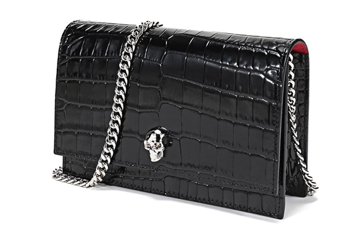 Мини-сумка Alexander McQueen Chain Leather Clutch Small Black - изображение 2