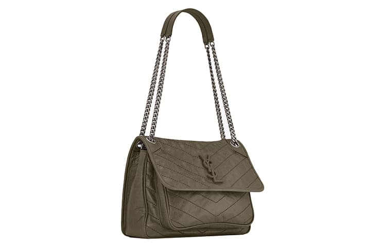 Сумка через плечо Saint Laurent Niki Medium Grey Khaki - изображение 2