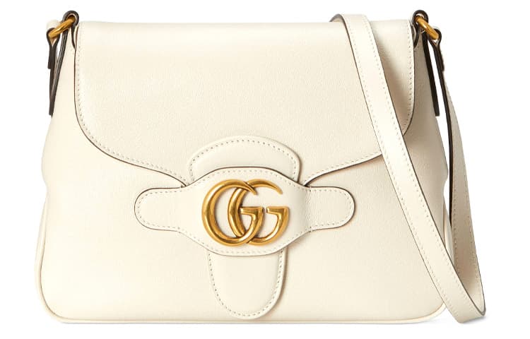 Сумка через плечо Gucci Leather Messenger Bag White - изображение 1