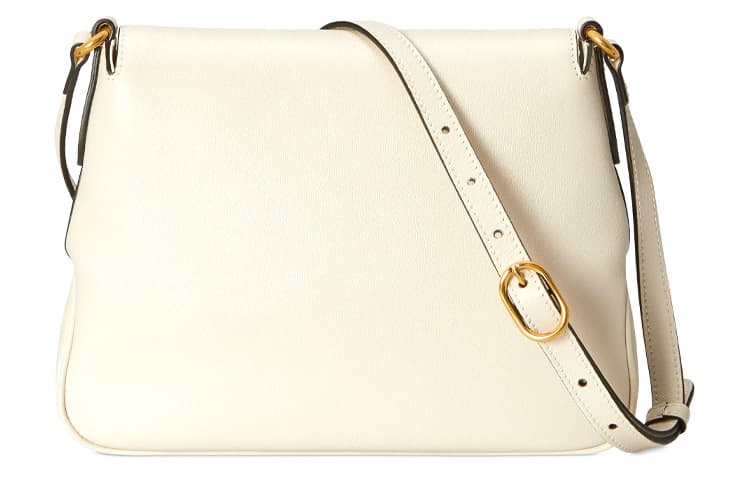 Сумка через плечо Gucci Leather Messenger Bag White - изображение 4