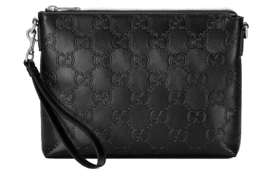 Сумка Gucci Leather Messenger Clutch Black - изображение 1