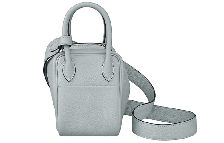 Сумка через плечо HERMES Lindy 19 MiniTaurillon Clemence 08 Bleu Pale - изображение 2
