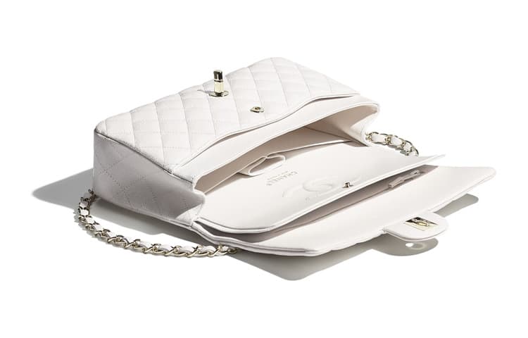 Сумка через плечо Chanel Classic Flap Medium White - изображение 3