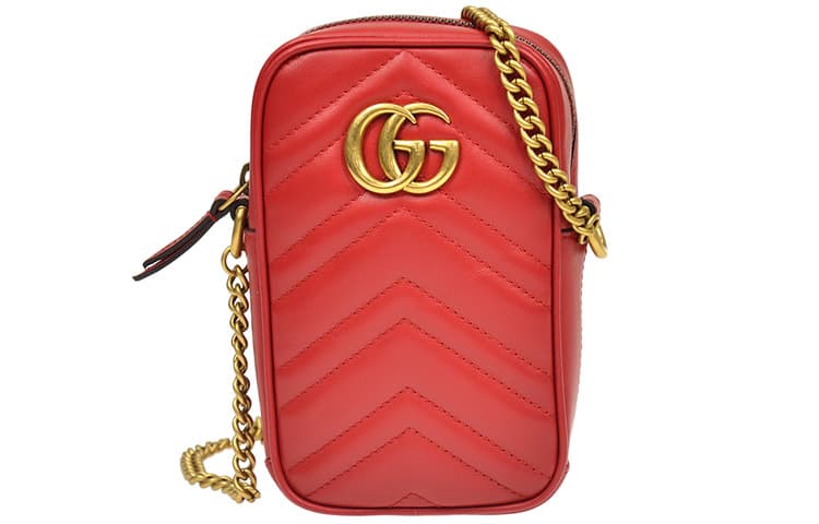 Сумка для телефона Gucci GG Marmont Mini Bag Red - изображение 1