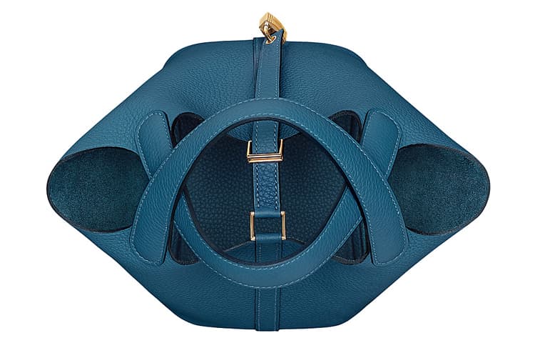 Сумка HERMES Picotin Lock 18 Clemence S4 Deep Blue - изображение 7