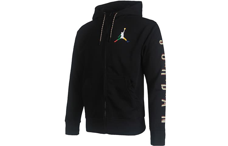Куртка Jordan Logo Zip Hoodie Black - изображение 3